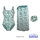 Sassa One Piece Swimsuit and Sarong Cover-up Set