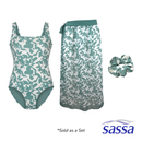 Sway & Swim One Piece Swimsuit and Sarong Cover-up Set