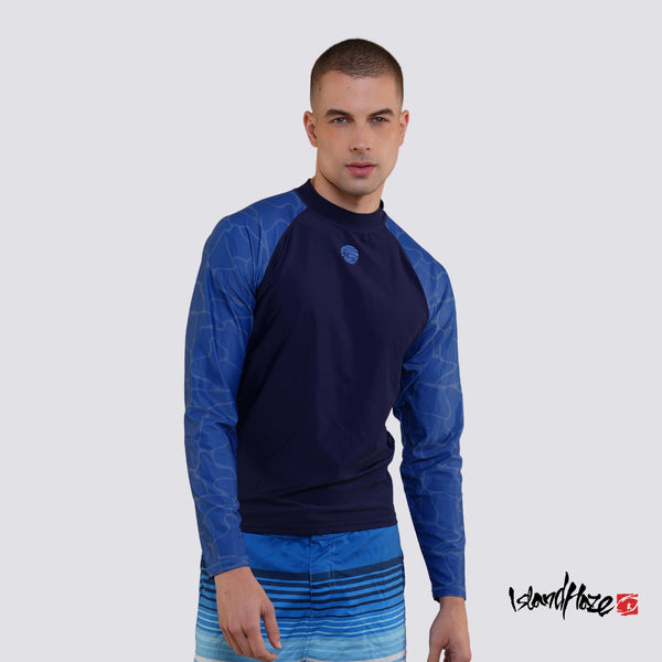 Nautical Azure Long Sleeve Rashguard