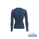 Blue Daisy Full-Zipped Long-Sleeved Rashguard