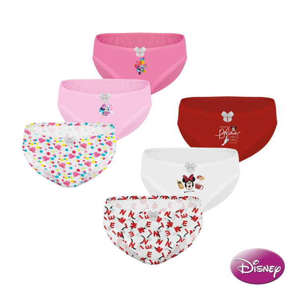 6 Pack Bikini Panties With Ribbon Underwear For Kids Girls