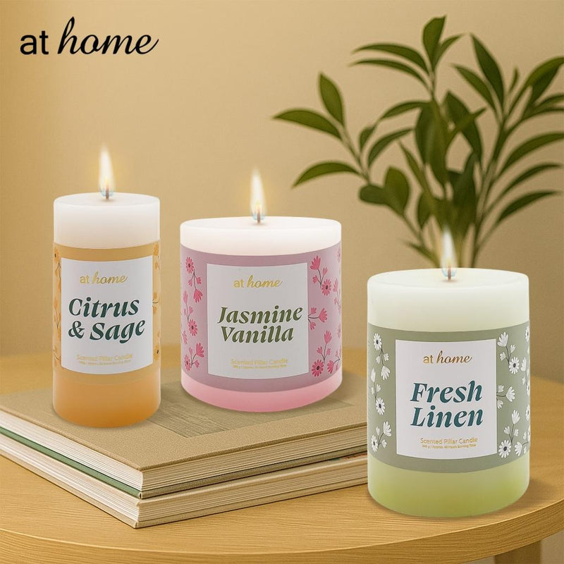 Wistful Scented Pillar Candle