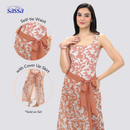 Sassa One Piece Swimsuit and Sarong Cover-up Set