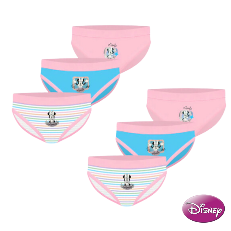 Minnie Mouse 6 Pack Bikini Panties Underwear for Kids Girls