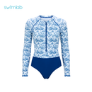 Marina Bleu Long Sleeved One Piece Swimsuit