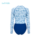 Marina Bleu Long Sleeved One Piece Swimsuit