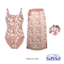 Sway & Swim One Piece Swimsuit and Sarong Cover-up Set
