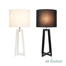 Anton Table Lamp 20ïn Metal Stand Dome Linen Shade — Deluxe Pieces