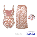 Sway & Swim One Piece Swimsuit and Sarong Cover-up Set