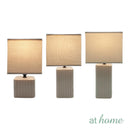Zebedee Table Lamp Ceramic Ribbed Design Modern Lighting