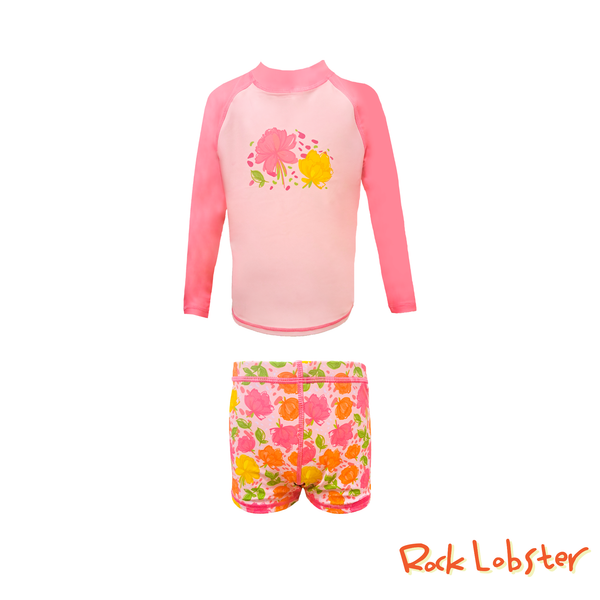 Flower Frenzy Long-Sleeved Rashguard Set