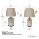 Yati & Yanna or Yesenia Ceramic Table Lamp Arch Geometric Design — Deluxe Pieces