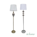 Xiomara & Xylo Floor Lamp Premium Classic Glam Glass & Metal Accent Design — Deluxe Pieces