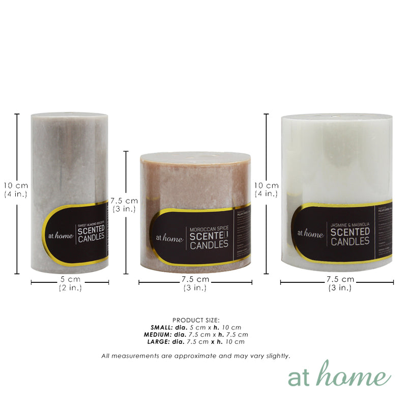 Natural Hues Scented Pillar Candle