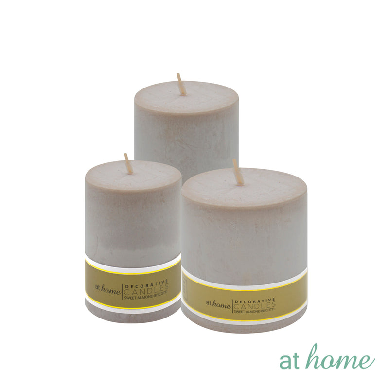 Natural Hues Scented Pillar Candle