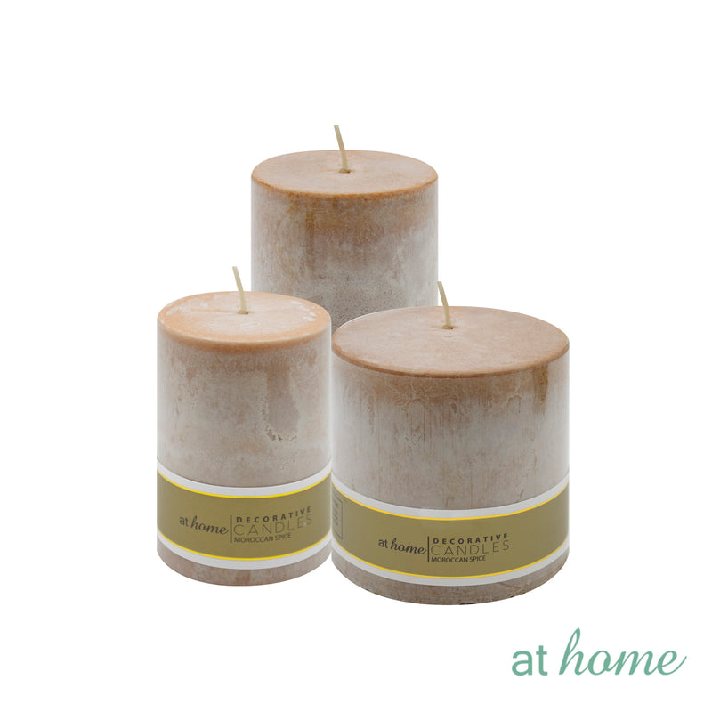 Natural Hues Scented Pillar Candle