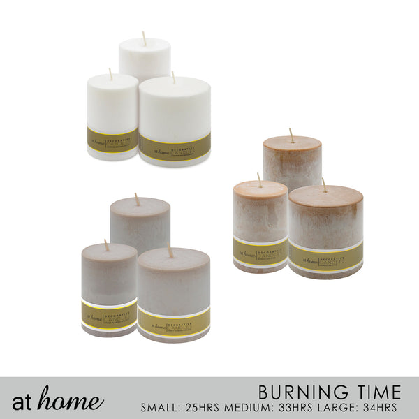 Natural Hues Scented Pillar Candle