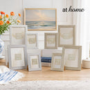 Rana & Rein Photo Frames Faux Wood Classic Ribbed Pattern Design — 5x7 or 8x10