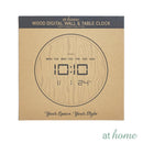 Janoah Digital LED Wall & Tabletop Clock Wood Material Design
