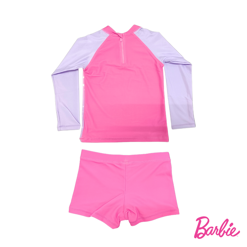 Barbie Long Sleeved Rashguard Boyleg Set