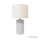 Glitzy & Gleaming Table Lamp Ceramic Textured Minimalist Design — Deluxe Pieces
