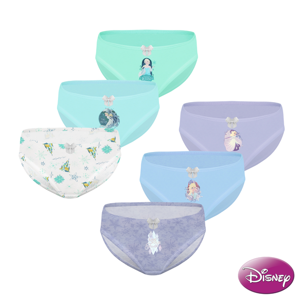 Disney 6 Pack Bikini Panties Underwear For Kids Girls