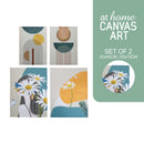 Jada Canvas Art Wall Decor Abstract Botanical Pop Ready to Hang — Set of 2