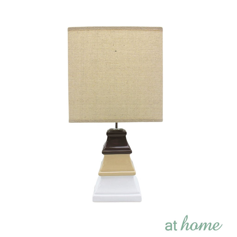 Riza Ceramic 19 Inches Table Lamp with Linen Shade
