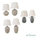 Zadie & Zinnia or Zylia Ceramic Table Lamp Terracotta Finish — Deluxe Pieces