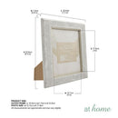 Rana & Rein Photo Frames Faux Wood Classic Ribbed Pattern Design — 5x7 or 8x10