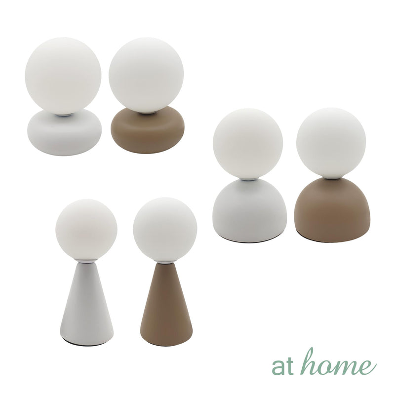 Xue or Xun and Xui Ceramic & Glass Ball Shade Table Lamp