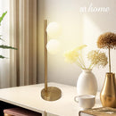 Giddy & GD Table Lamp Novelty Lighting Gold Metal Finish Glass Ball Shade Modern Glam Luxe Design