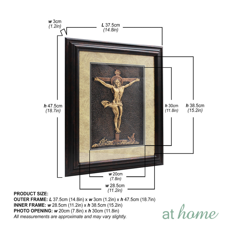 Crucifix Jesus Christ 3D Wall Decoration Frame