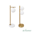 Giddy & GD Table Lamp Novelty Lighting Gold Metal Finish Glass Ball Shade Modern Glam Luxe Design