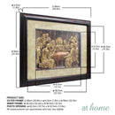 The Last Supper Jesus Christ 3D Embossed Large Design Wall Art Framed Decoration — Essential