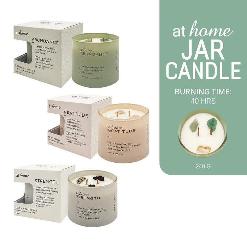 Wieldy 2-Wick Scented Jar Candle with Crystals Infused