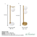 Giddy & GD Table Lamp Novelty Lighting Gold Metal Finish Glass Ball Shade Modern Glam Luxe Design