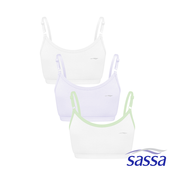 3-in-1 Pack Training Bra With Adjustable Straps Girls Kids Underwear