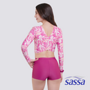 Surreal Blooms Cropped Rashguard Set