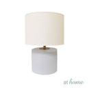 Glitzy & Gleaming Table Lamp Ceramic Textured Minimalist Design — Deluxe Pieces
