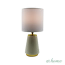 Zyppa & Zaina Table Lamp — Glossy Design Ceramic Base Linen Shades