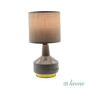 Zyppa & Zaina Table Lamp — Glossy Design Ceramic Base Linen Shades