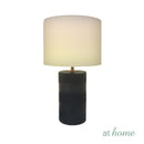 Glitzy & Gleaming Table Lamp Ceramic Textured Minimalist Design — Deluxe Pieces