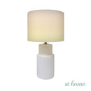 Glitzy & Gleaming Table Lamp Ceramic Textured Minimalist Design — Deluxe Pieces