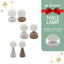 Xue or Xun and Xui Ceramic & Glass Ball Shade Table Lamp