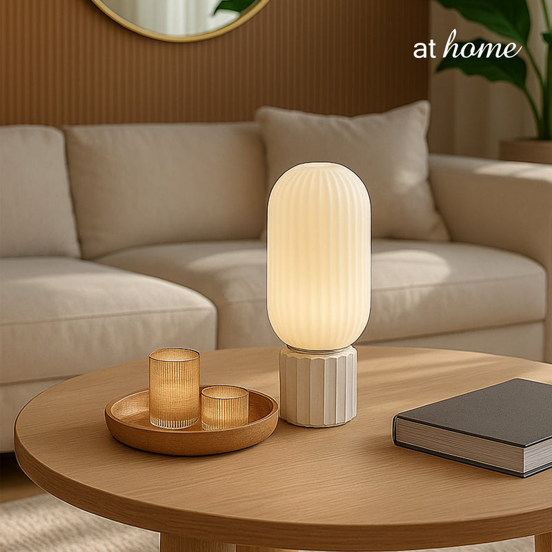 Waylon & Wrenly Ceramic or Wylder Cement Glass Shades Table Lamp