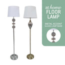Xiomara & Xylo Floor Lamp Premium Classic Glam Glass & Metal Accent Design — Deluxe Pieces