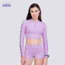 Dashing Aura Cropped Long Sleeved Rashguard Boyleg Set