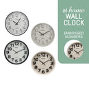 Gwen & Gilly Wall Clock 11-12in Analog Sweep Mechanism Easy Read Numbers