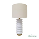 Grandiose Table Lamp Ceramic Ribbed Modern Contemporary Design